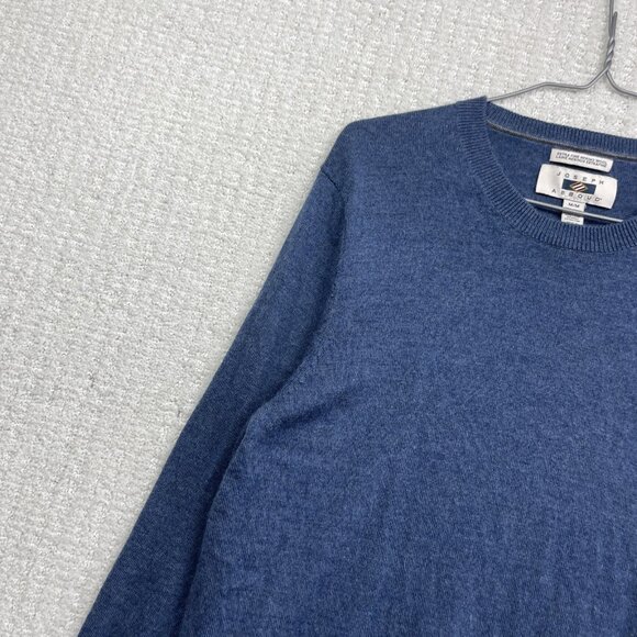 Joseph Abboud Long sleeve Sweater Fine Merino Wool Light Blue Preppy Mens Sz M - Picture 3 of 11